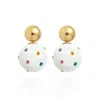 Saule Label Women's White Lilou Earrings In Jet Cream In White