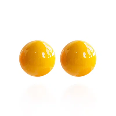Saule Label Women's Yellow Gaia Midi Earrings In Lemon Zest