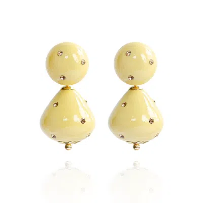 Saule Label Women's Yellow Nina Earrings In Jet Buttercup