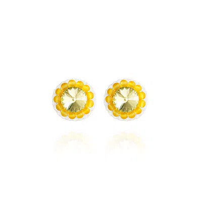 Saule Label Women's Yellow / Orange Cleo Earrings In Sunshine