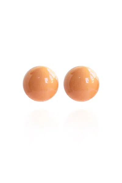 Saule Label Women's Yellow / Orange Gaia Jumbo Earrings In Apricot Dream