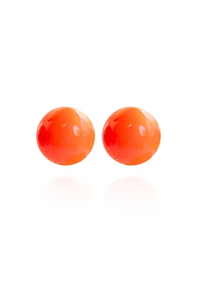 Saule Label Women's Yellow / Orange Gaia Jumbo Earrings In Crimson Blaze