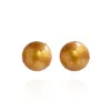 Saule Label Women's Yellow / Orange / Gold Gaia Midi Crystal Earrings In Golden Saffron