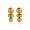 Saule Label Women's Yellow / Orange / Gold Nola Earrings In Golden Saffron