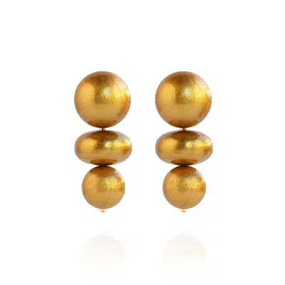 Saule Label Women's Yellow / Orange / Gold Nola Earrings In Golden Saffron
