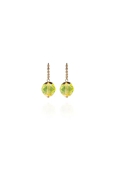 Saule Label Women's Yellow / Orange Leni Earrings In Lime In Green