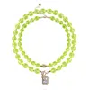 Saule Label Women's Yellow / Orange Leni Set Necklace In Lime