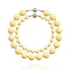 Saule Label Women's Yellow Siena Duo Necklaces In Buttercup In Yellow