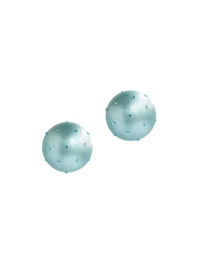 Saulé Women's La Dolce Vita Gaia Mixed-media Mini Stud Earrings In Blue