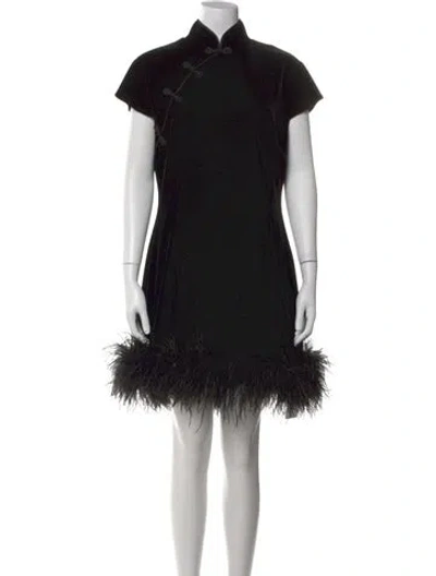 Pre-owned Saulee Mini Dress In Black