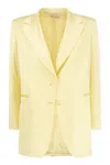 Saulina Agnese - Two-button Viscose Blend Blazer In Yellow