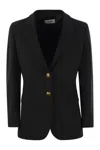 Saulina Angelica - Milano Stitch Two-button Blazer In Black