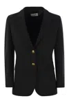 Saulina Angelica - Milano Stitch Two-button Blazer In Black