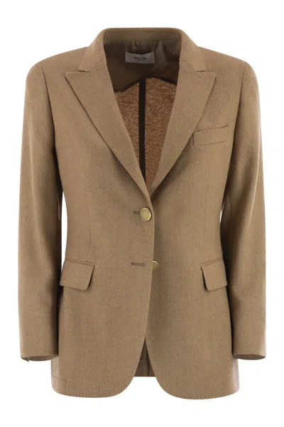 Saulina Angelica - Two-button Blazer In Brown