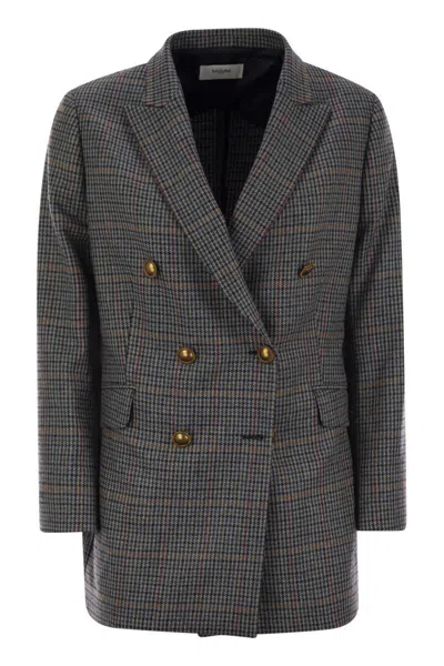 Saulina Anita - Double-breasted Blazer In Grey