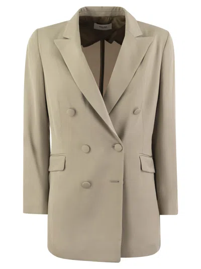 Saulina Anita - Viscose Double-breasted Blazer In Beige