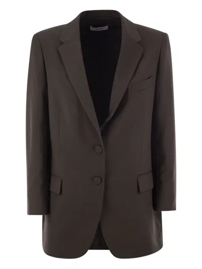 Saulina Antonia Button Single-breasted Jacket In Blue