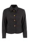 Saulina Aria - Shirt-style Jacket In Wool And Cashmere In Brown