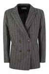Saulina Assunta - Double-breasted Jacket In Grey