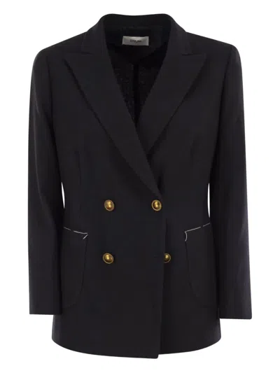 Saulina Assunta Double-breasted Button Jacket In Multi