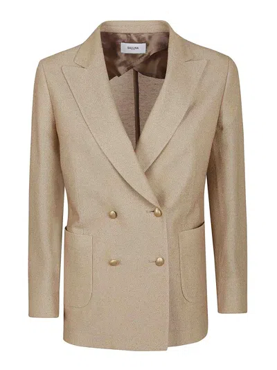 Saulina Linen Jacket In Beige