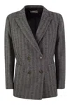 Saulina Assunta - Double-breasted Jacket In Grey