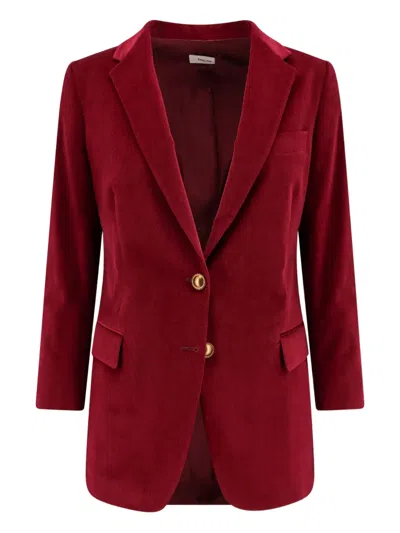 Saulina Corduroy Blazer In Red