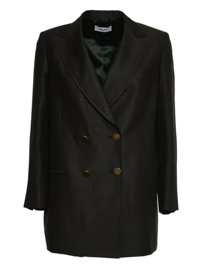 Saulina Double-breasted Agata Blazer In Green