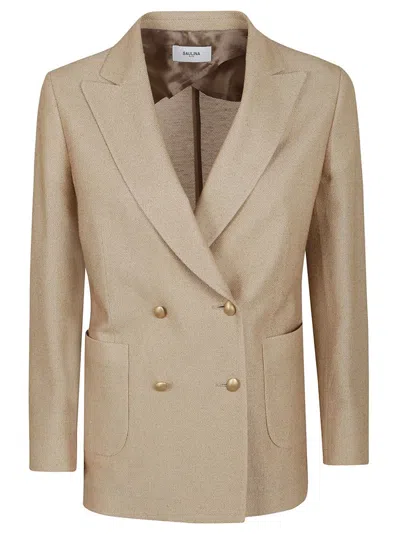 Saulina Double-breasted Linen And Cotton Jacket
