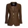 Saulina Milano Angelica Blazer With Two-button Closure In Brown