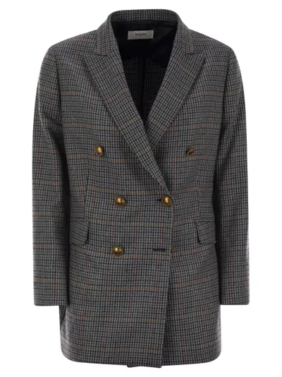Saulina Milano Anita - Double-breasted Blazer In Grey
