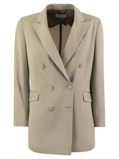 Saulina Milano Anita - Viscose Double-breasted Blazer In Sand