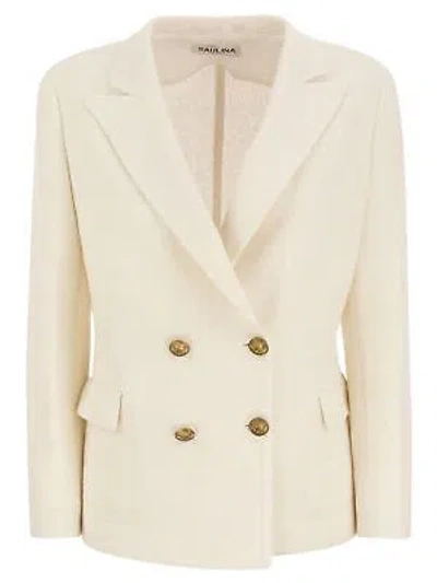 Pre-owned Saulina Milano Antonella - Double-breasted Jacket In White