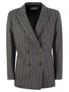 Saulina Milano Assunta - Double-breasted Jacket In Grey