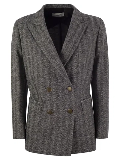 Saulina Milano Assunta - Double-breasted Jacket In Grey