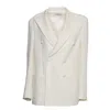 Saulina Milano Double-breasted Milk Blazer In Multi
