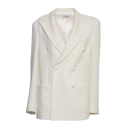 Saulina Milano Double-breasted Milk Blazer In Multi