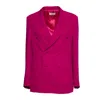 Saulina Milano Fuchsia Double-breasted Blazer In Pink
