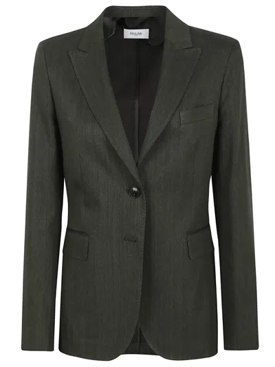 Saulina Milano Jacket In Spinato Verde