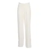 Saulina Milano Tailored Straight-leg Trousers With Smooth Finish In White