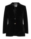 Saulina Milano Woman Blazer Black Size 10 Cotton, Elastic Fibres