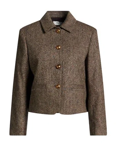 Saulina Milano Woman Jacket Khaki Size 8 Wool, Cashmere In Sand