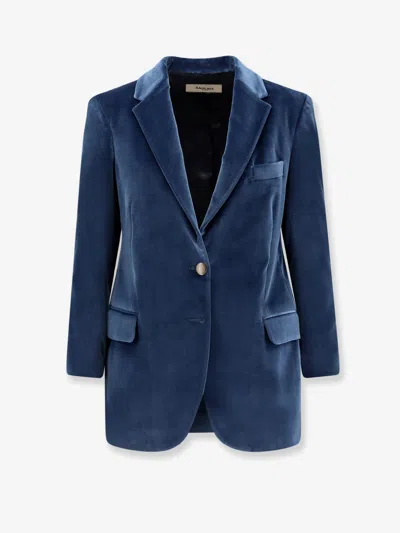 Saulina Velvet Antonia Blazer In Blue