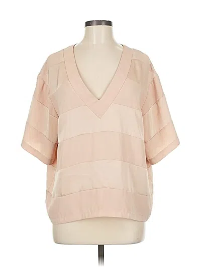Pre-owned Saunders Collective Short Sleeve Blouse In Pink