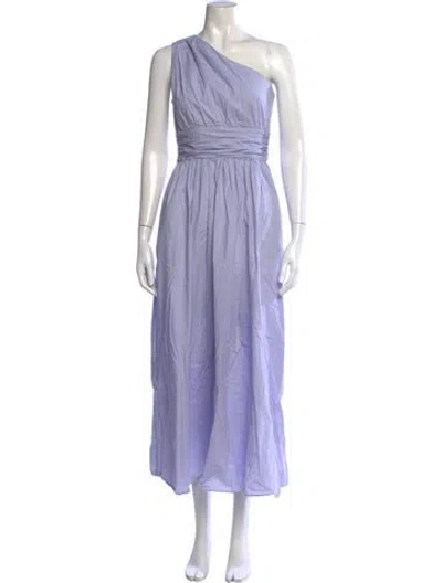 Pre-owned Saunders One-shoulder Midi Length Dress In Purple