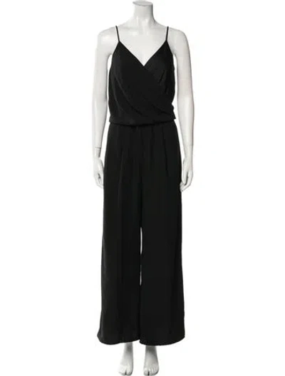 Pre-owned Saunders Plunge Neckline Jumpsuit In Black