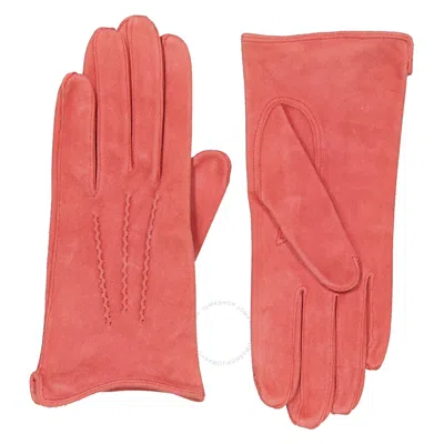 Sauso Coral Aune Reindeer Suede Unlined Gloves In Pink