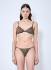 Savage Fenty X Diesel Camo Lace Plunge Bra In Brown