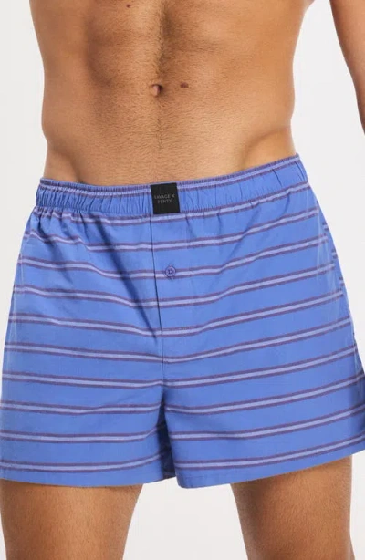 Savage X Fenty 3-pack Cotton Poplin Boxers In Blue