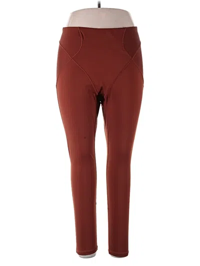 Pre-owned Savage X Fenty Active Pants In Burgundy